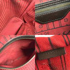 Louis Vuitton Tote Neverfull MM Damier Canvas Ebene Brown — view 9