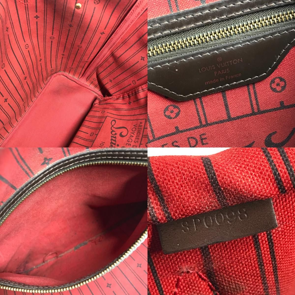 Louis Vuitton Tote Neverfull MM Damier Canvas Ebene Brown — view 9