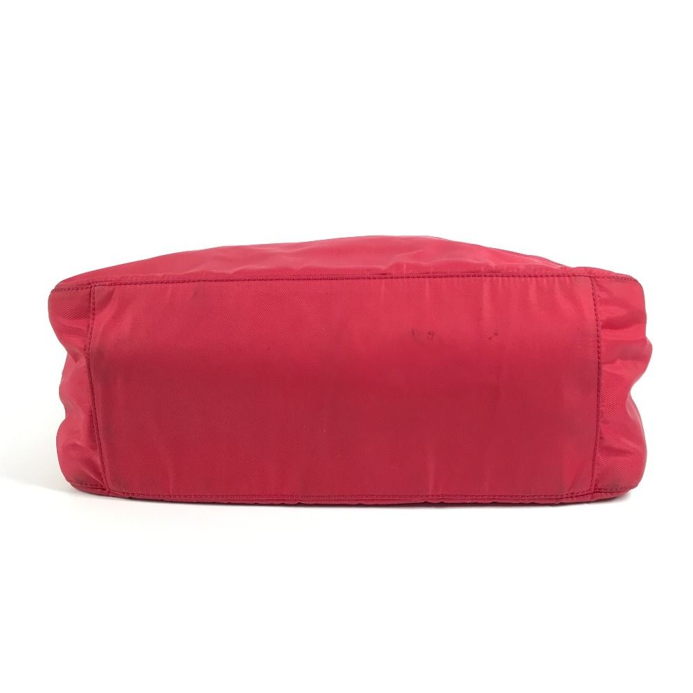 Prada Shoulder Bag Plastic Handle Nylon Red — view 5