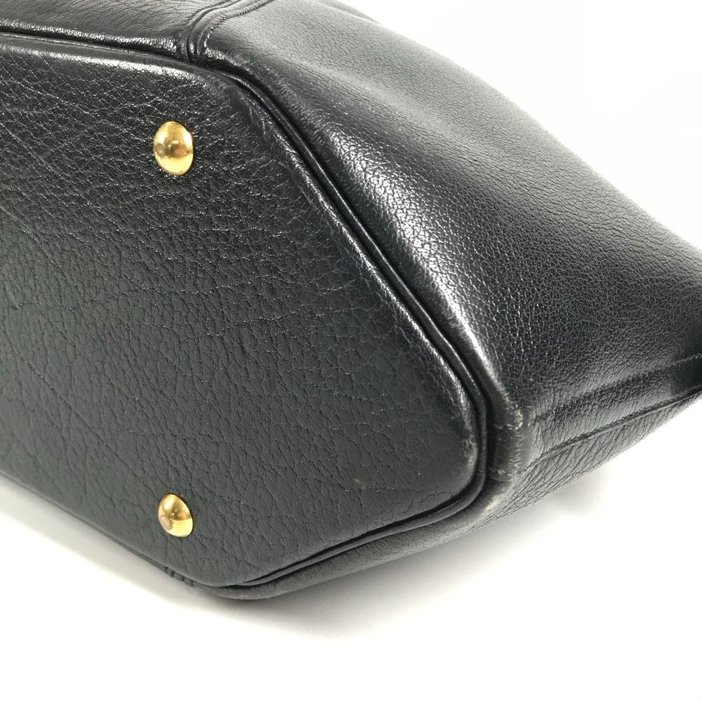 Hermes Handbag Ile de Veau Leather Black — view 6