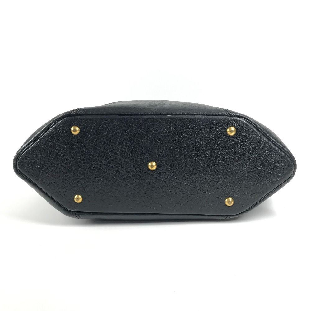 Hermes Handbag Ile de Veau Leather Black — view 5