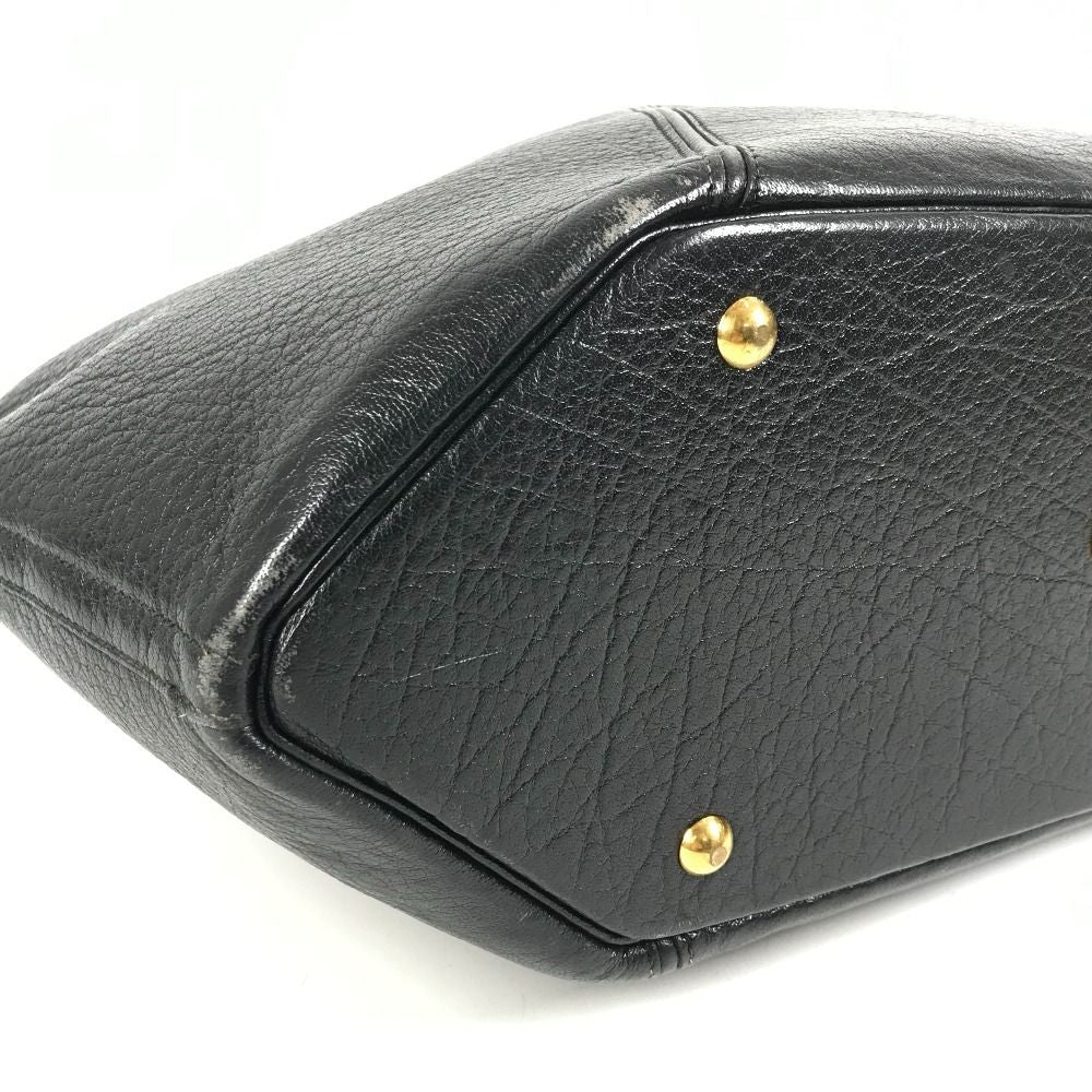 Hermes Handbag Ile de Veau Leather Black — view 7