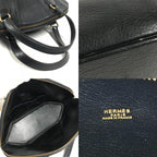Hermes Handbag Ile de Veau Leather Black — view 8