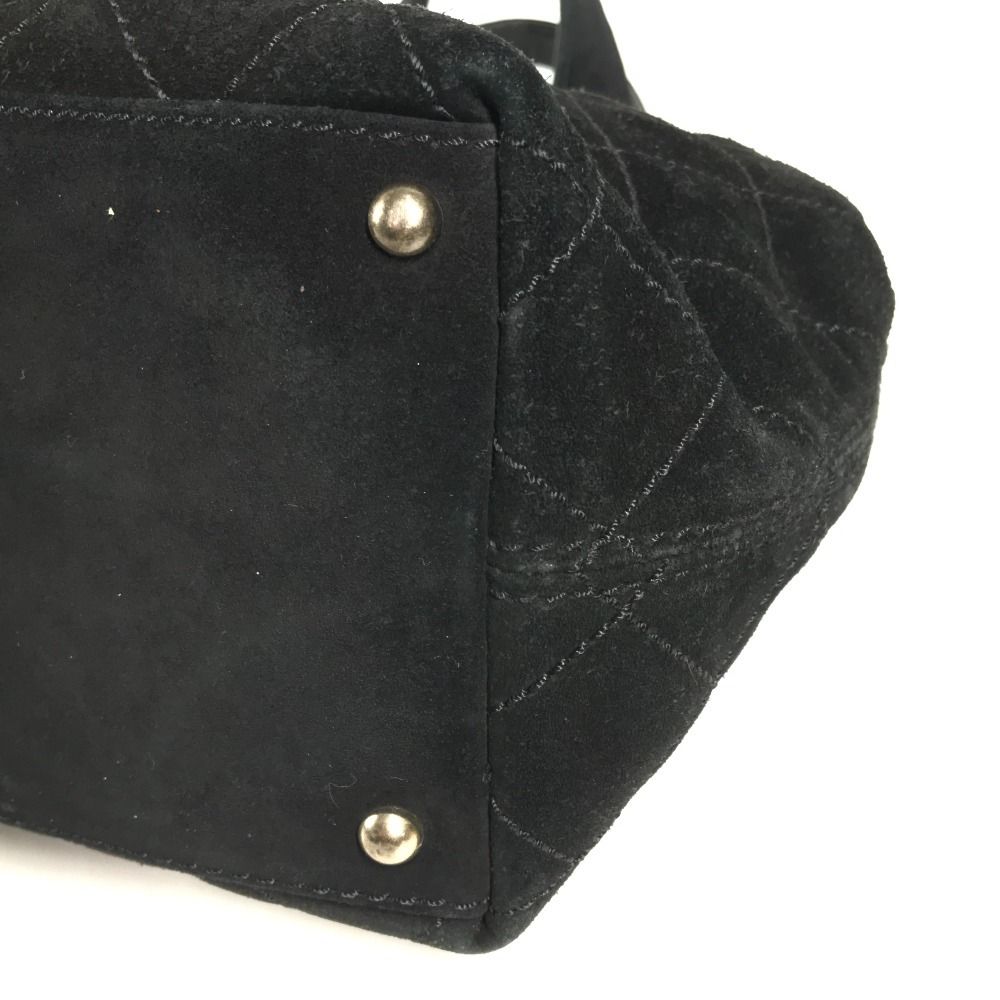 Chanel Handbag CC Logo Suede Black — view 6