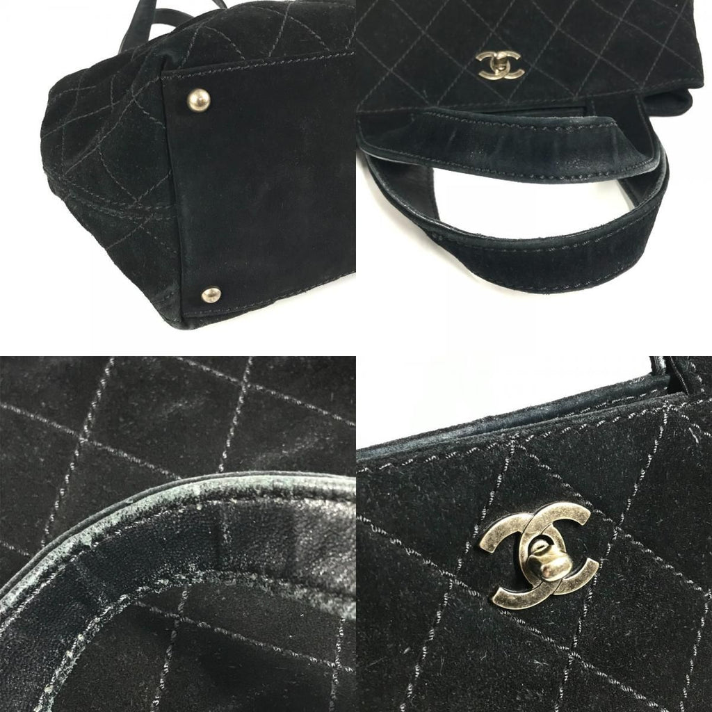 Chanel Handbag CC Logo Suede Black — view 7