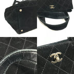 Chanel Handbag CC Logo Suede Black — view 7