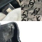 Chanel Handbag CC Logo Suede Black — view 9