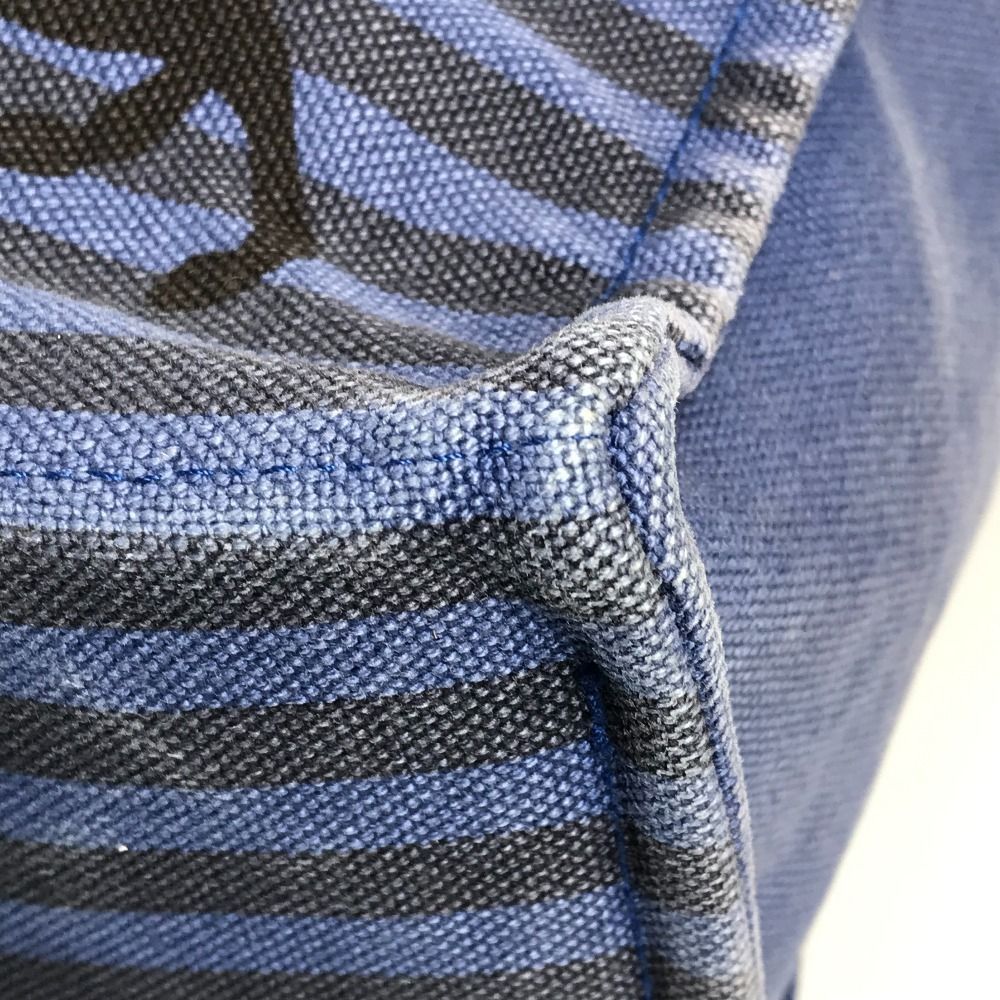 Hermes Shoulder Bag Chevoin Cotton Blue Black — view 6