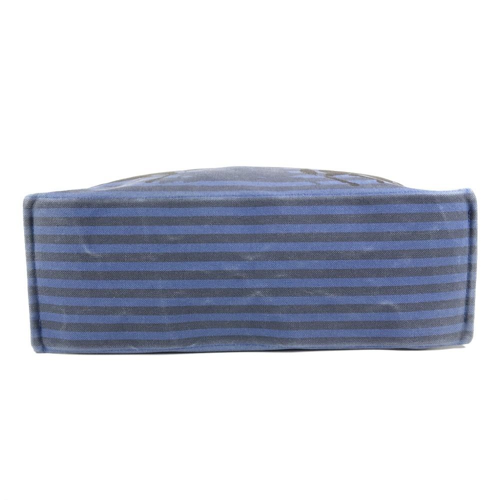 Hermes Shoulder Bag Chevoin Cotton Blue Black — view 5
