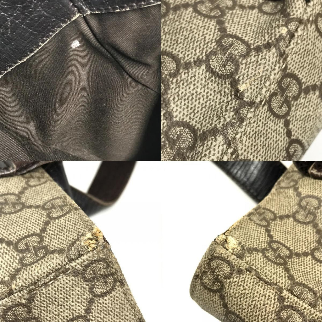 Gucci Handbag Logo GG Supreme Canvas Beige — view 8