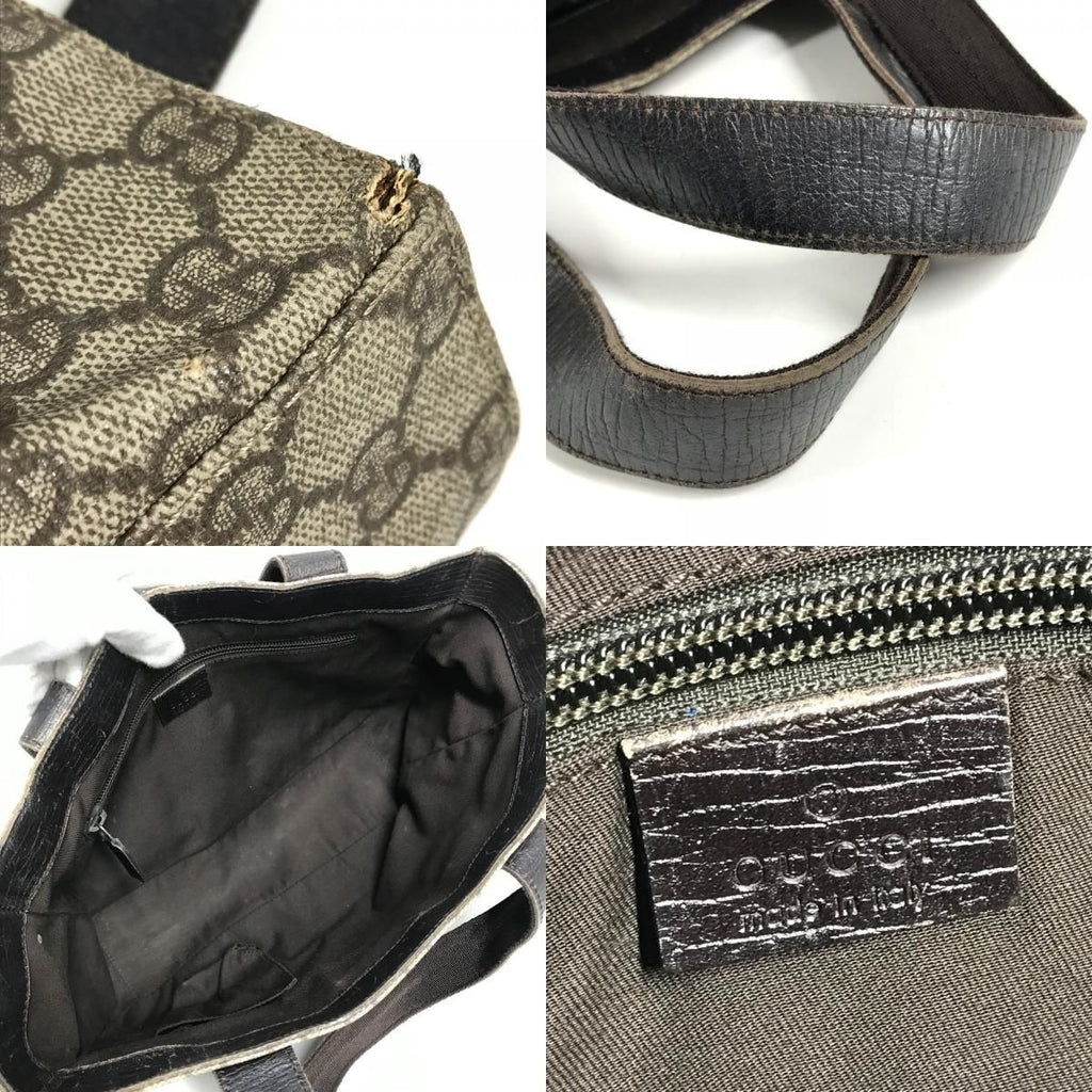 Gucci Handbag Logo GG Supreme Canvas Beige — view 9