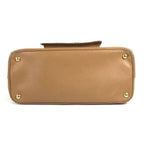 Prada Handbag Triangle Logo Saffiano Leather Brown — view 6