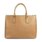 Prada Handbag Triangle Logo Saffiano Leather Brown — view 2