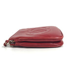 Chanel Waist Bag Big CC Logo Leather Red — view 4