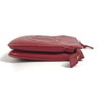 Chanel Waist Bag Big CC Logo Leather Red — view 5
