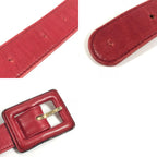Chanel Waist Bag Big CC Logo Leather Red — view 9
