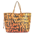 Louis Vuitton Shoulder Bag Neverfull GM Monogram Graffiti Orange Brown — view 2