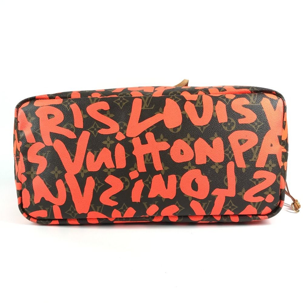 Louis Vuitton Shoulder Bag Neverfull GM Monogram Graffiti Orange Brown — view 5