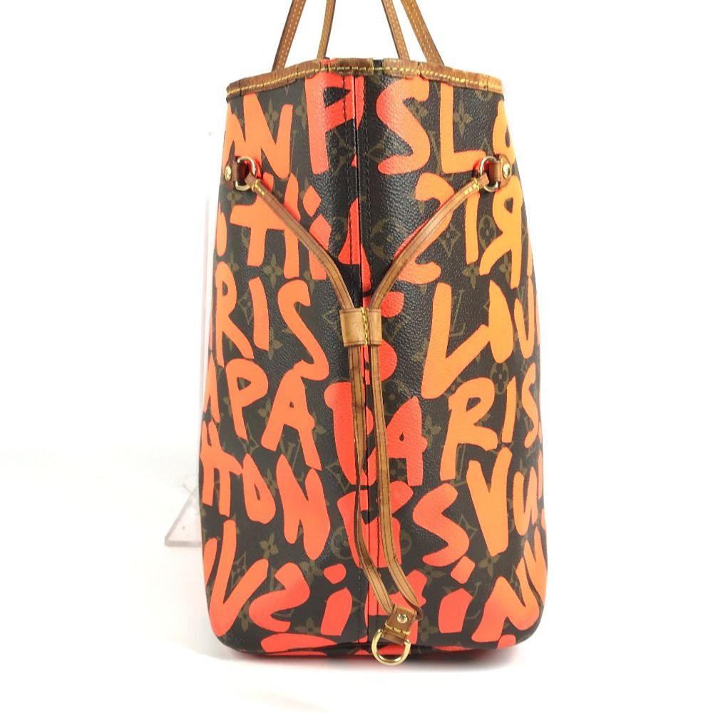 Louis Vuitton Shoulder Bag Neverfull GM Monogram Graffiti Orange Brown — view 3