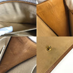 Hermes Shoulder Bag Tankard Leather Canvas Beige — view 9
