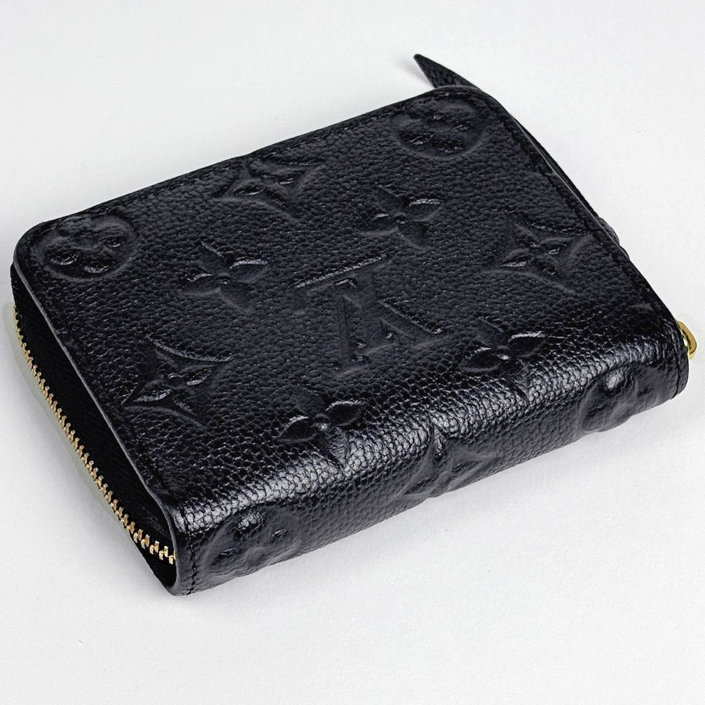 Louis Vuitton Zippy Coin Purse Zip Around Card Case Monogram Noir Black — view 2