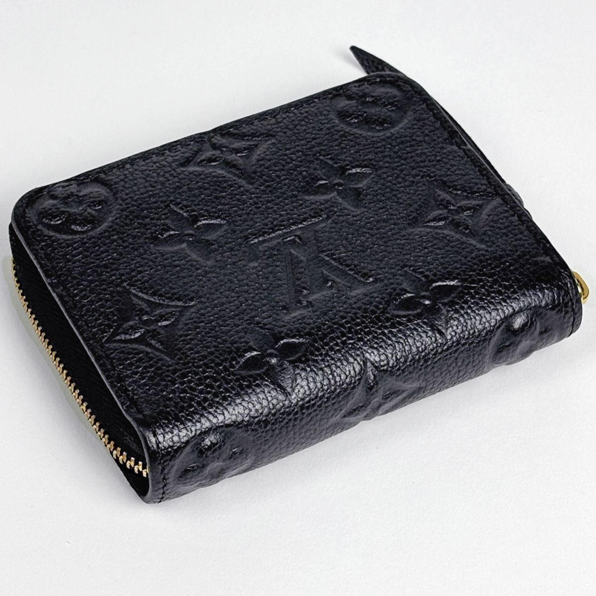 Louis Vuitton Zippy Coin Purse Zip Around Card Case Monogram Noir Black — view 2
