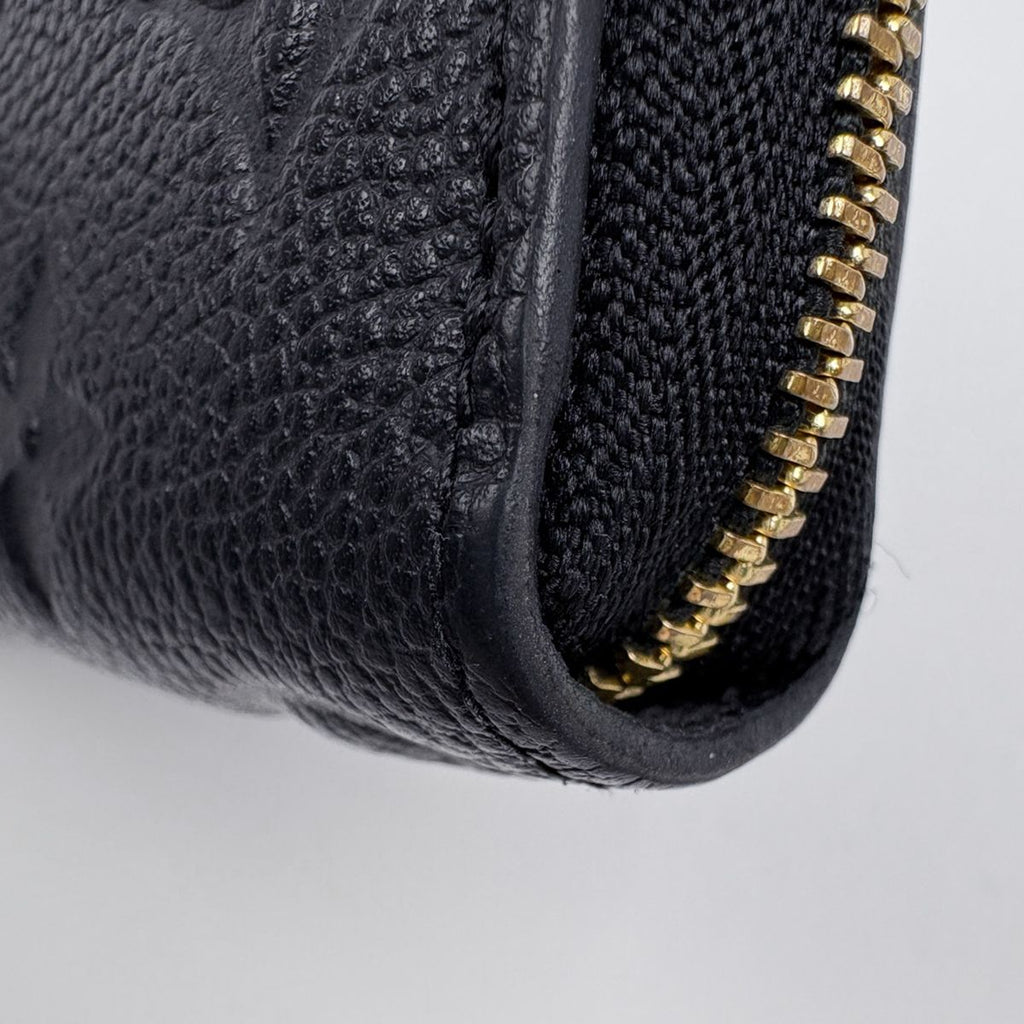 Louis Vuitton Zippy Coin Purse Zip Around Card Case Monogram Noir Black — view 3