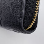 Louis Vuitton Zippy Coin Purse Zip Around Card Case Monogram Noir Black — view 3