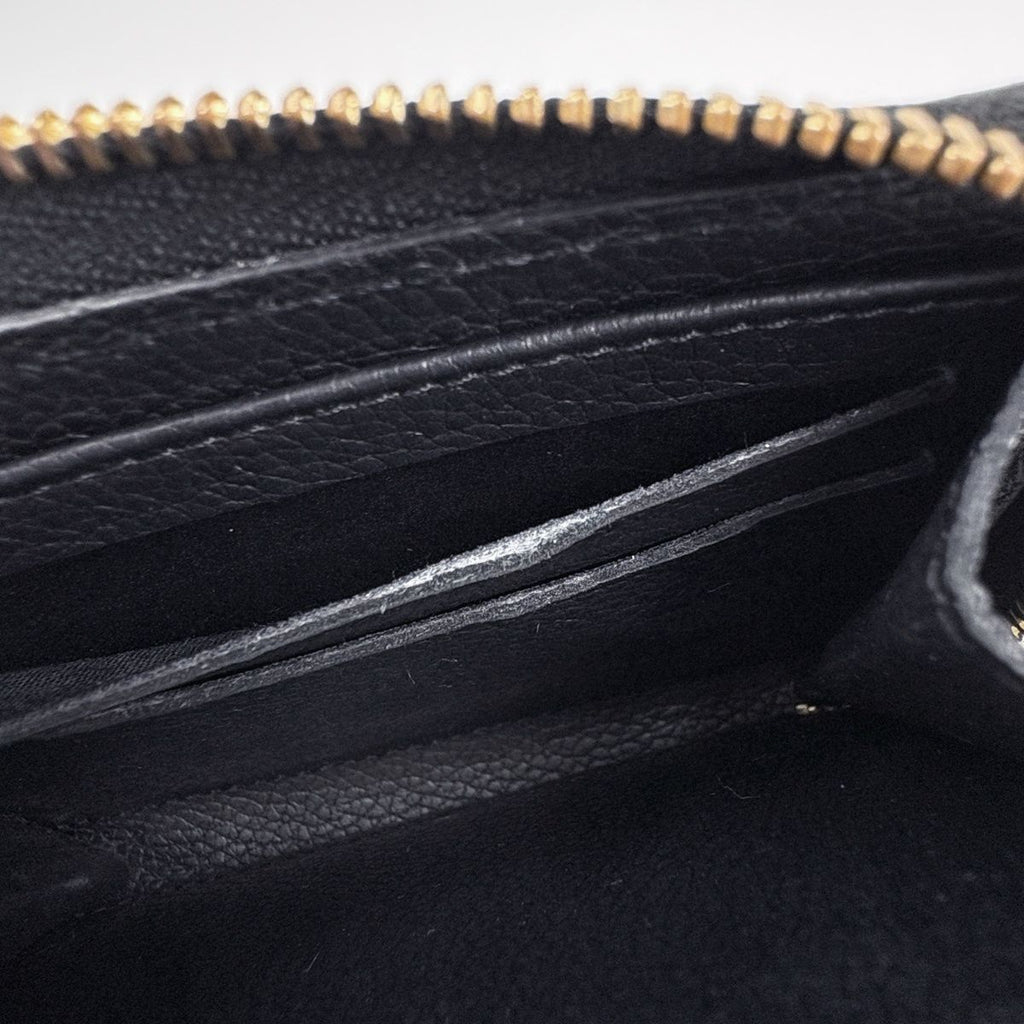 Louis Vuitton Zippy Coin Purse Zip Around Card Case Monogram Noir Black — view 6