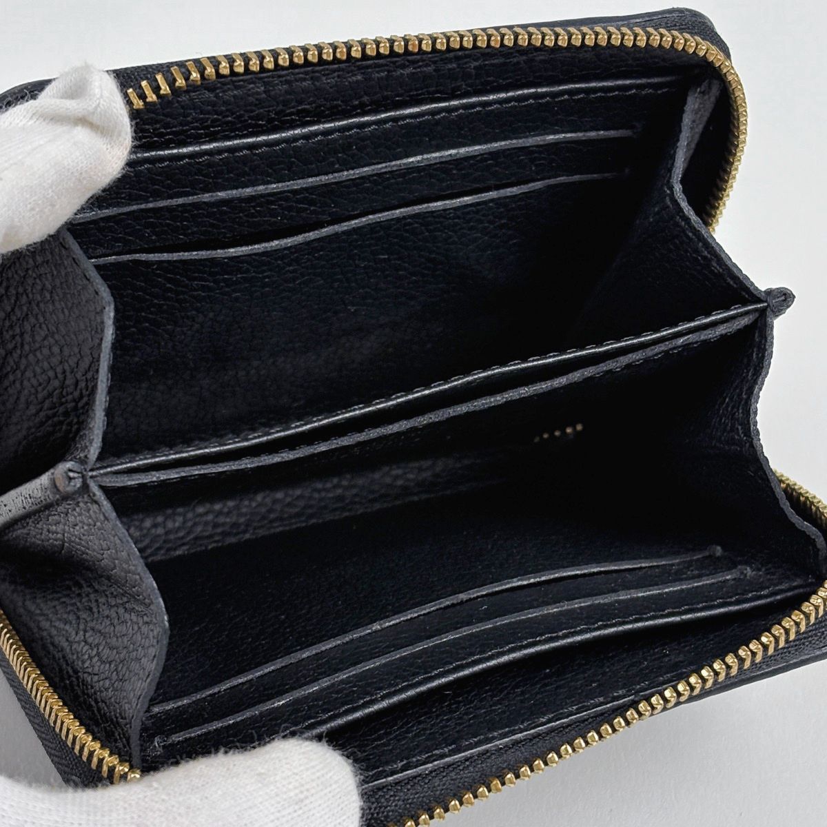 Louis Vuitton Zippy Coin Purse Zip Around Card Case Monogram Noir Black — view 7