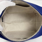 Hermes Bric-a-Brac PM Bath Pouch Logo Handbag Cotton Marine — view 8