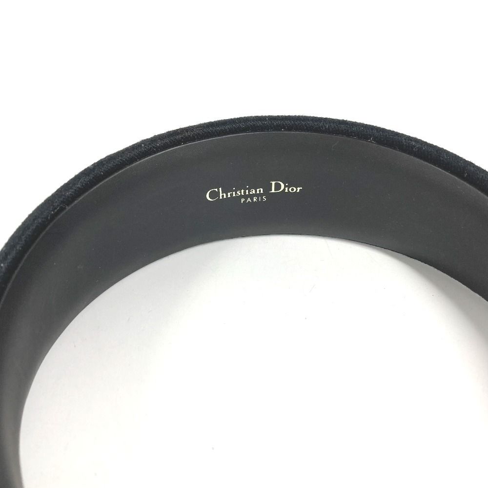 Dior Headband Houndstooth Logo Cotton Black White — view 4