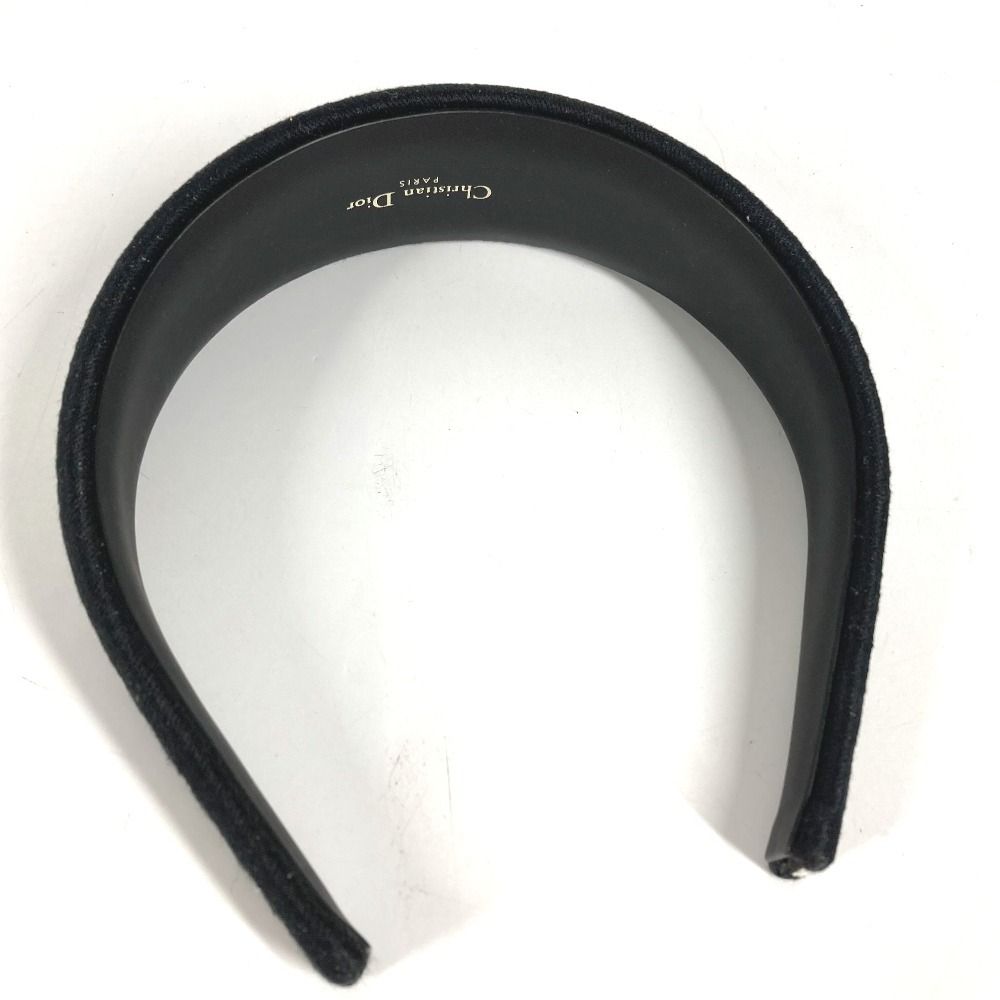 Dior Headband Houndstooth Logo Cotton Black White — view 8