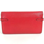 Hermes Wallet Kelly Chevre Red — view 2