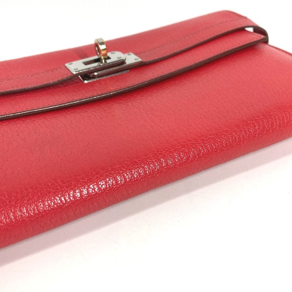Hermes Wallet Kelly Chevre Red — view 4
