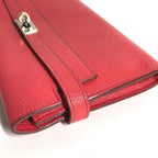 Hermes Wallet Kelly Chevre Red — view 3