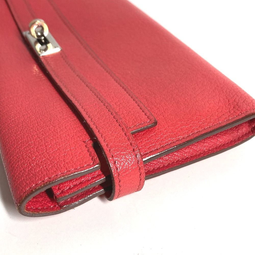 Hermes Wallet Kelly Chevre Red — view 3