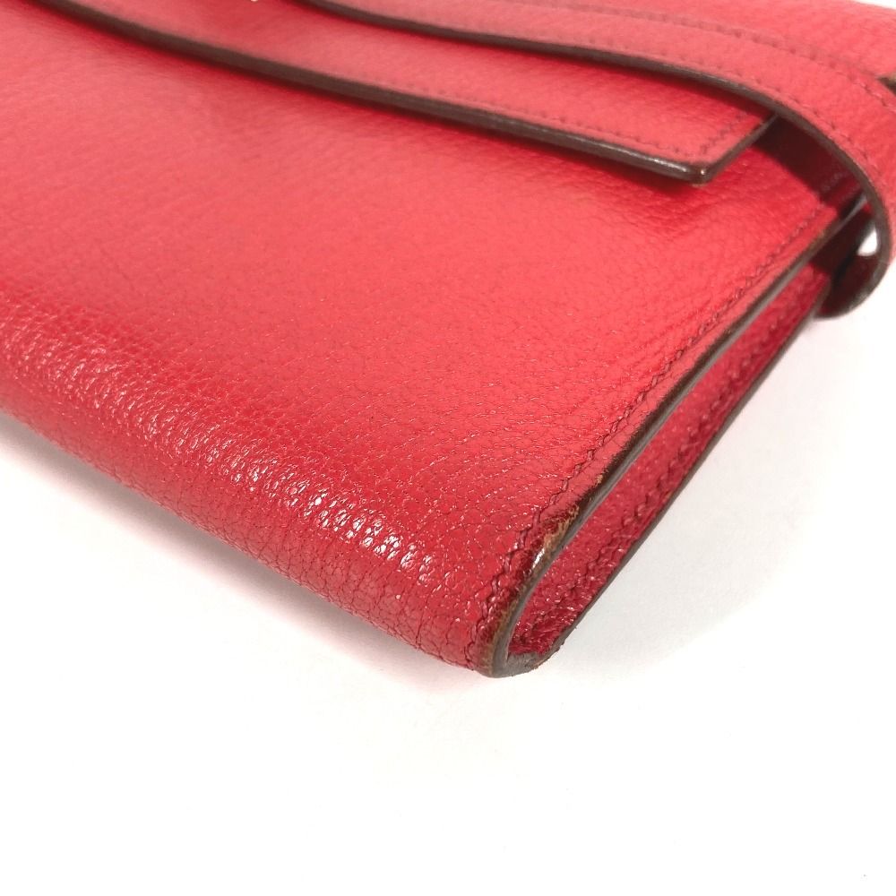 Hermes Wallet Kelly Chevre Red — view 6
