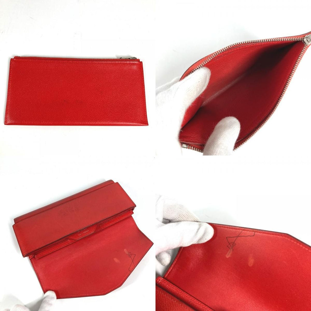 Hermes Wallet Passan Long Leather Red — view 8