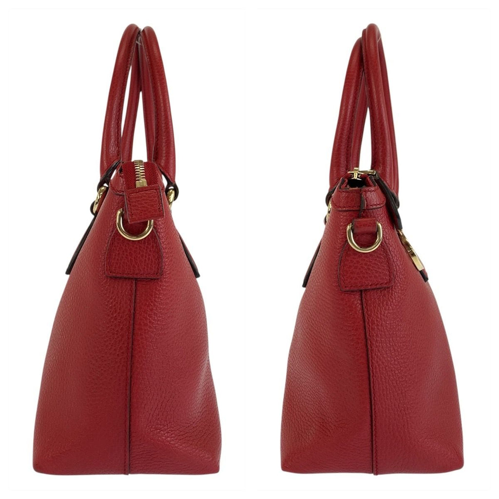 Gucci Interlocking Red Gold Leather Tote — view 7