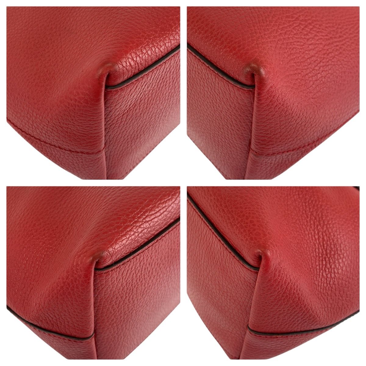 Gucci Interlocking Red Gold Leather Tote — view 4