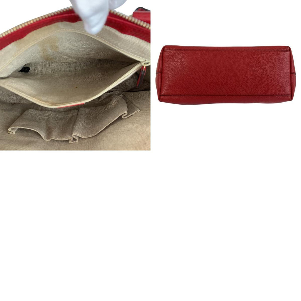 Gucci Interlocking Red Gold Leather Tote — view 9