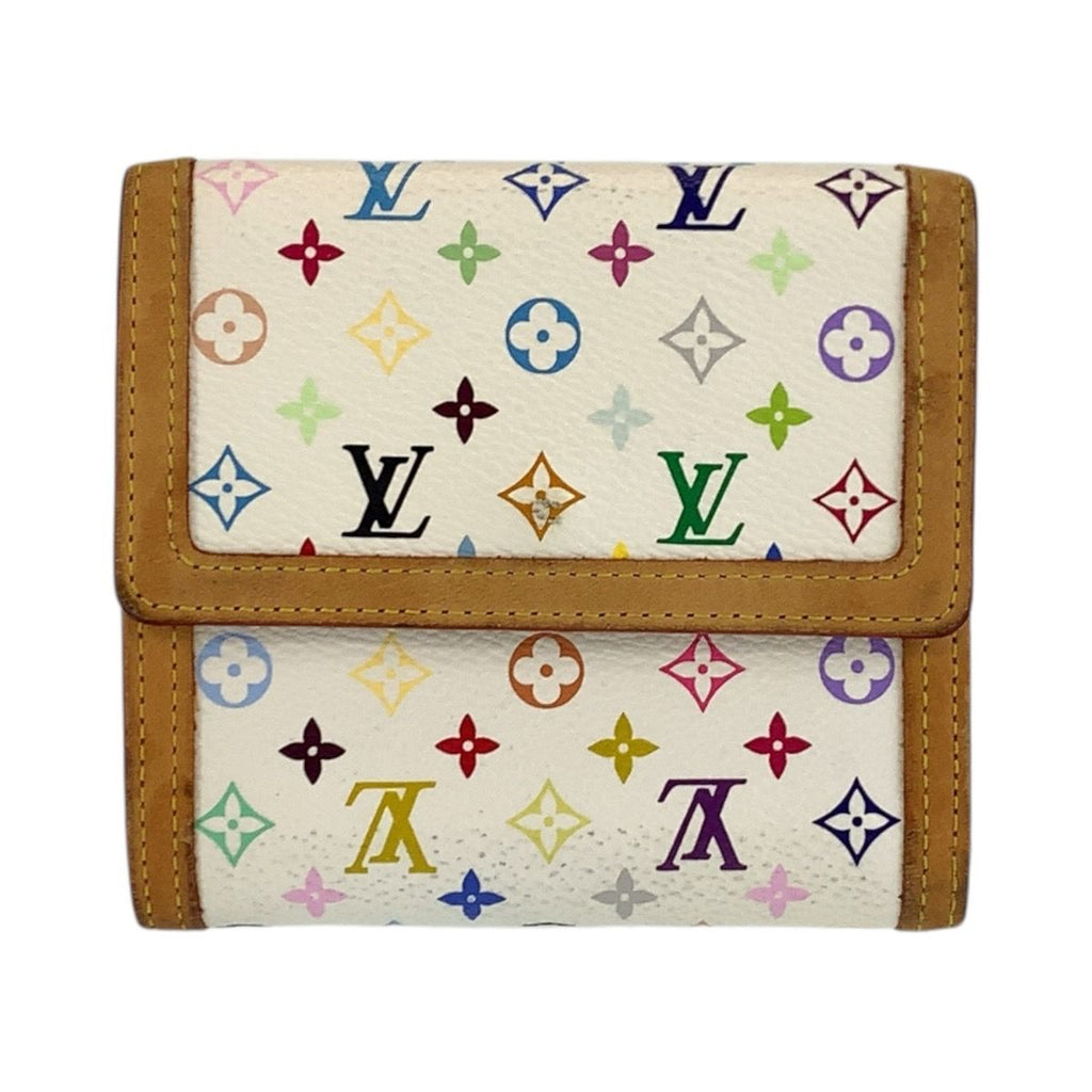 Louis Vuitton Multicolor Porte Monnaie Billets Cult Cles Fold Wallet Compact Bron White — view 2