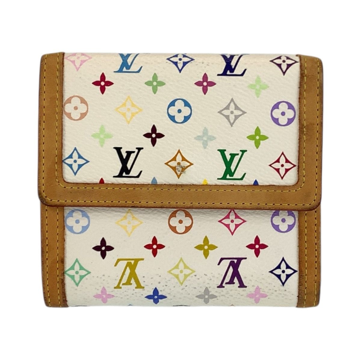 Louis Vuitton Multicolor Porte Monnaie Billets Cult Cles Fold Wallet Compact Bron White — view 2