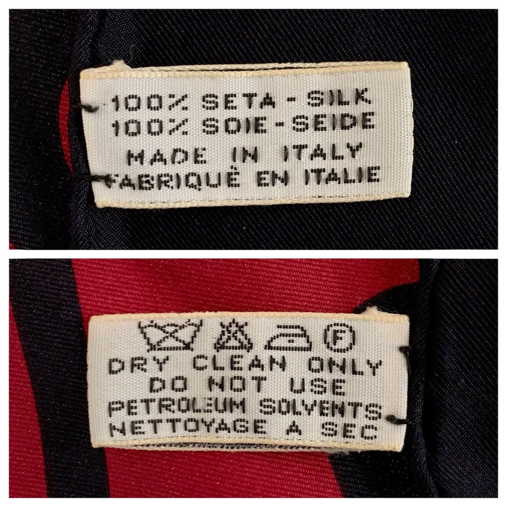 Chanel Vintage 31 Rue Cambon CC Logo Wine Red Black Silk Scarf — view 6