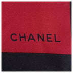 Chanel Vintage 31 Rue Cambon CC Logo Wine Red Black Silk Scarf — view 5