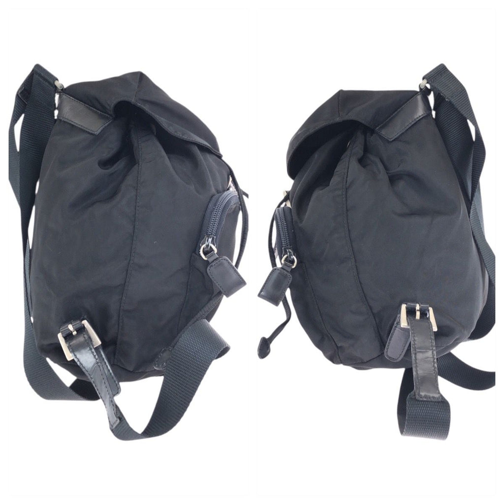 Prada Tessuto Black Silver Nylon Backpack — view 8