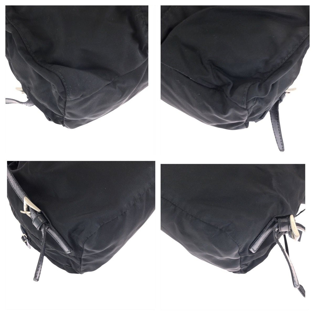 Prada Tessuto Black Silver Nylon Backpack — view 3