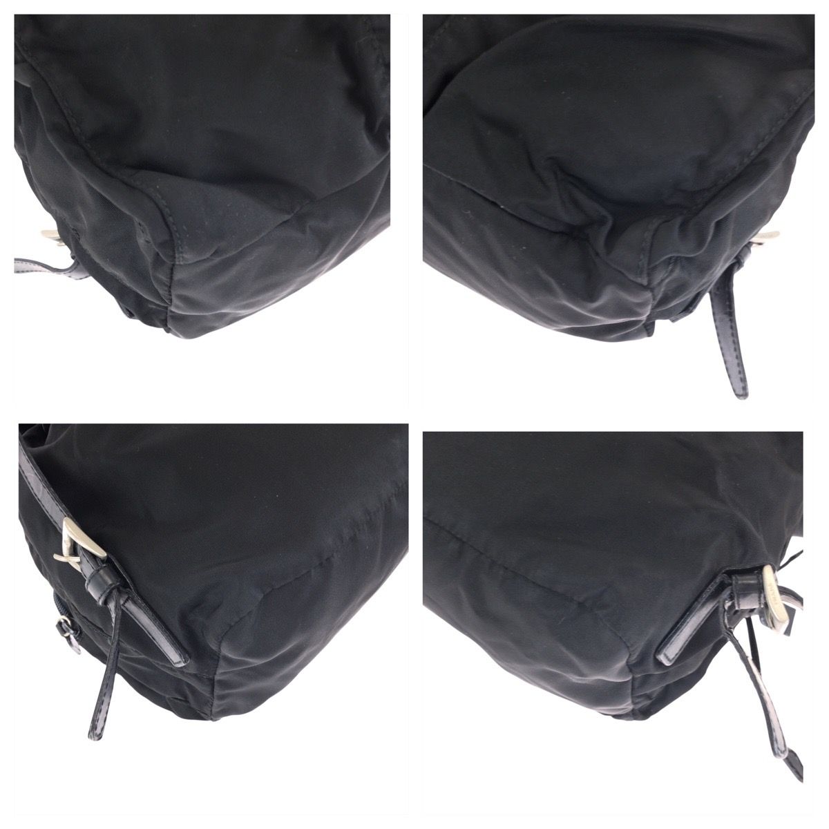 Prada Tessuto Black Silver Nylon Backpack — view 3