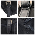 Prada Tessuto Black Silver Nylon Backpack — view 4